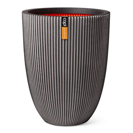 Vase Elegant Groove 34x46 cm Anthracite