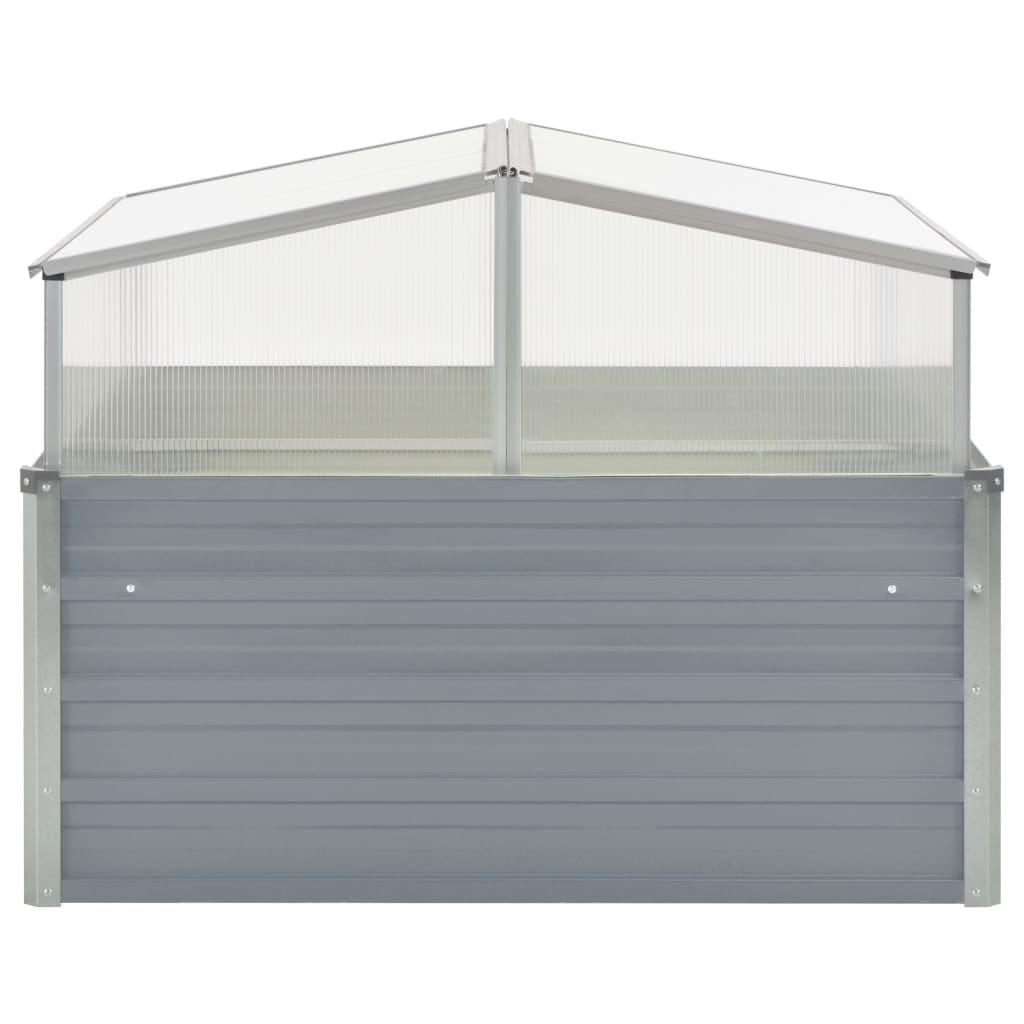 Greenhouse 100x100x85 cm Galvanised Steel Grey