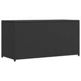 Garden Storage Box Black 120x50x60 cm Poly Rattan