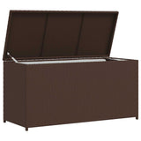 Garden Storage Box Brown 120x50x60 cm Poly Rattan
