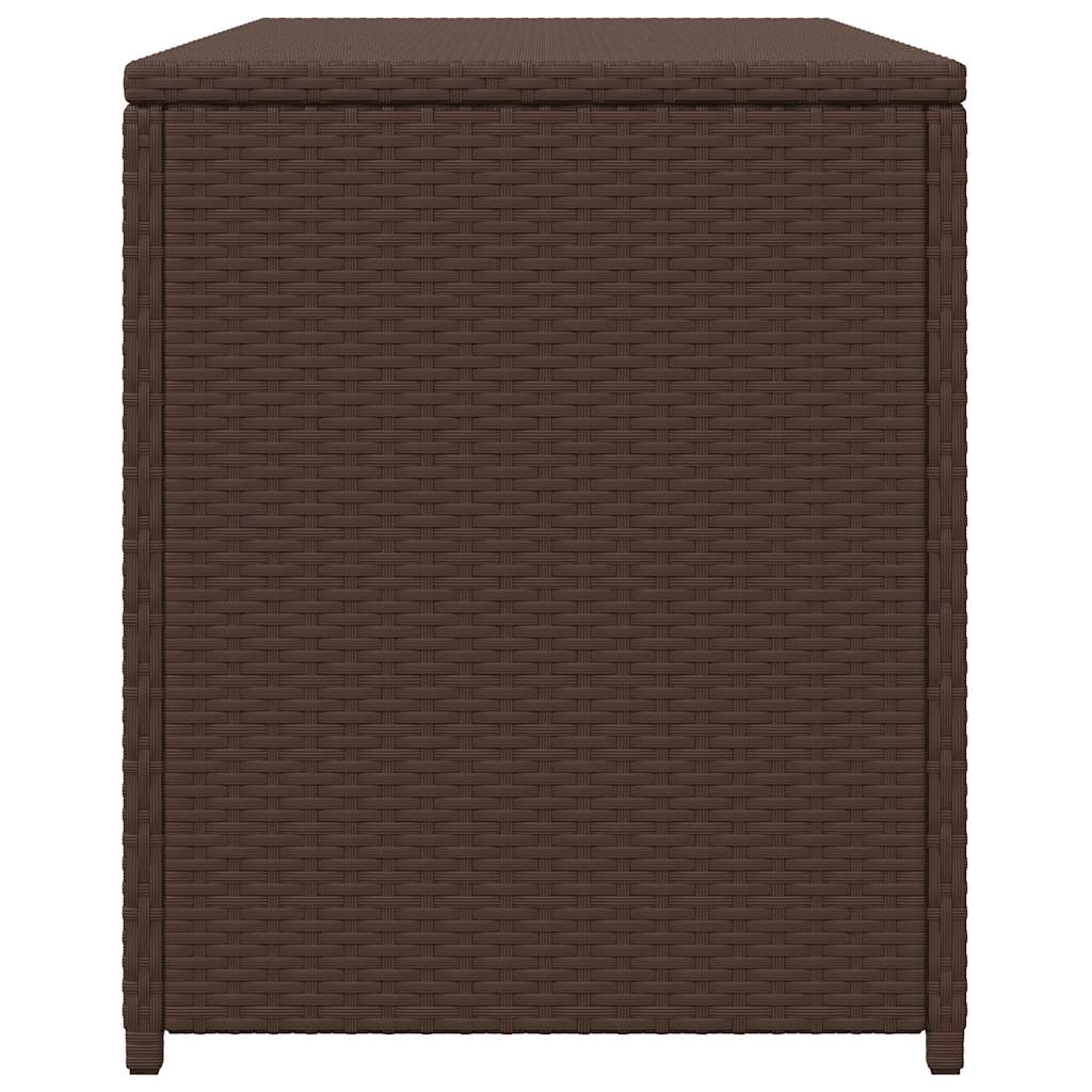 Garden Storage Box Brown 120x50x60 cm Poly Rattan