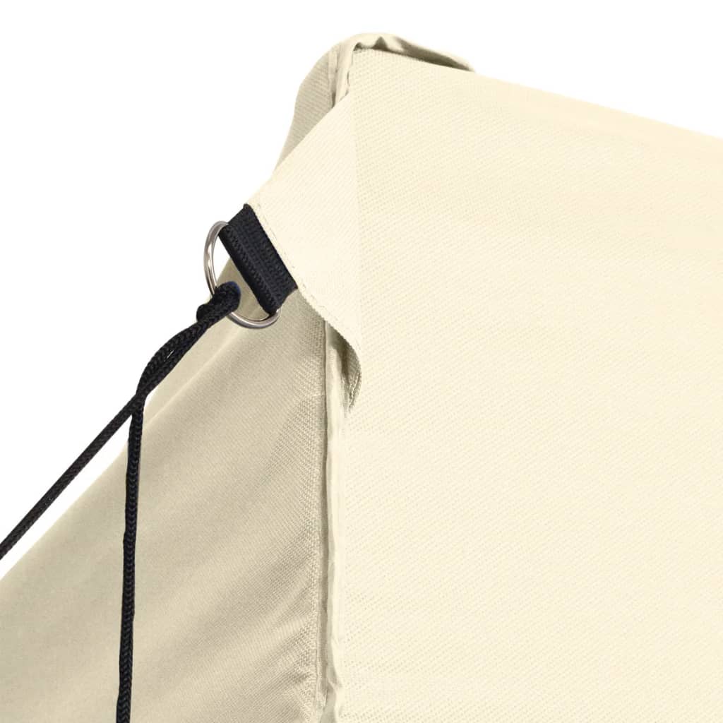 Foldable Tent Pop-Up with 4 Side Walls 3x4.5 m Cream White