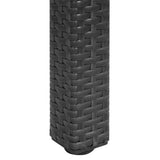 Garden Table Black 150x90x75 cm Poly Rattan
