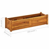 Garden Raised Bed Acacia Wood 100x30x25 cm