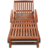 Sun Lounger Solid Acacia Wood