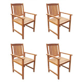 5 Piece Outdoor Dining Set Solid Acacia Wood