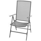 Stackable Garden Chairs 2 pcs Steel Grey