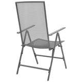 Stackable Garden Chairs 2 pcs Steel Grey