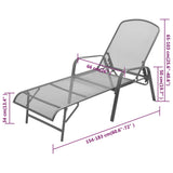 Sun Lounger Steel Anthracite