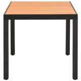 Garden Table Brown 80x80x74 cm Aluminium and WPC