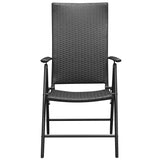 Stackable Garden Chairs 2 pcs Poly Rattan Black