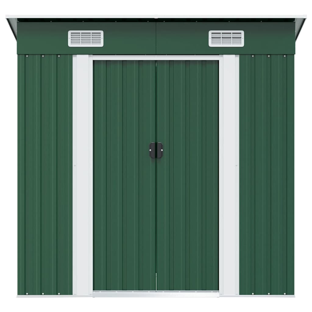 Garden Shed Green Metal