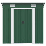Garden Shed Green Metal