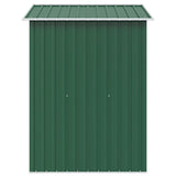 Garden Storage Shed Green Metal 204x132x186 cm