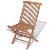 Folding Garden Chairs 4 pcs Solid Teak Wood