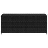 Garden Storage Box Black 150x50x60 cm Poly Rattan