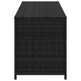 Garden Storage Box Black 150x50x60 cm Poly Rattan