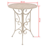 3 Piece Bistro Set Steel White