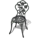 Bistro Chairs 2 pcs Cast Aluminium Green