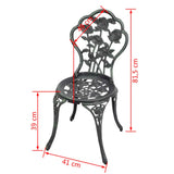 Bistro Chairs 2 pcs Cast Aluminium Green