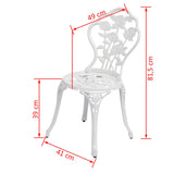 Bistro Chairs 2 pcs Cast Aluminium White