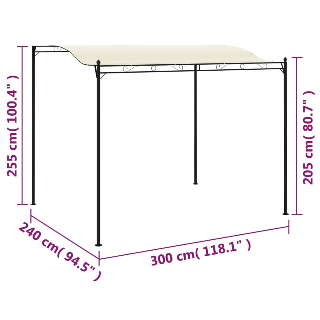 Gazebo Fabric Cream White