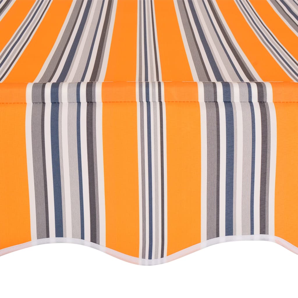 Manual Retractable Awning 350 cm Yellow and Blue Stripes