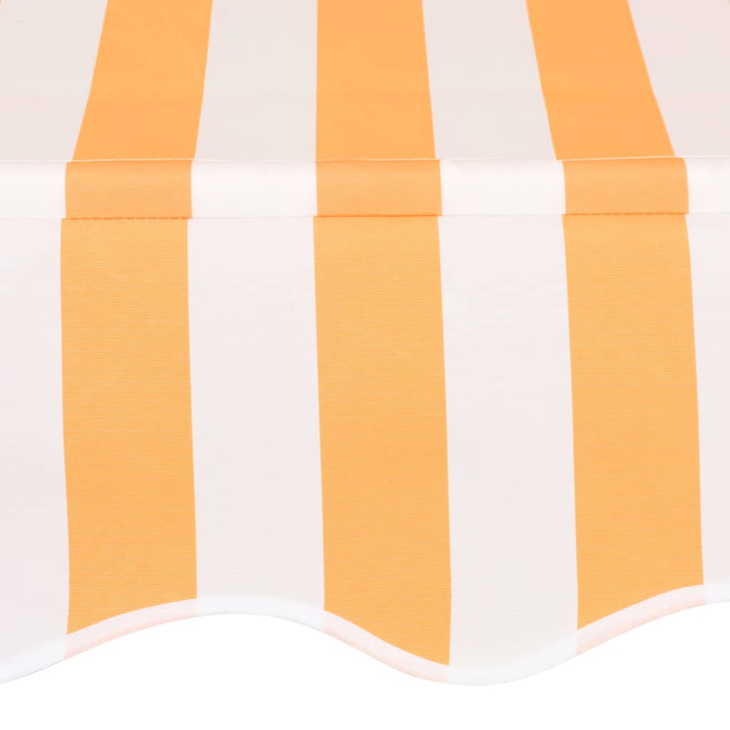 Manual Retractable Awning 300 cm Orange and White Stripes