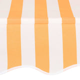 Manual Retractable Awning 400 cm Orange and White Stripes