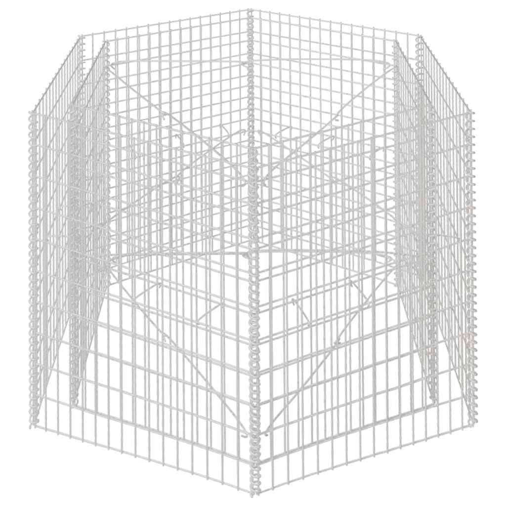 Hexagonal Gabion Raised Bed 160x140x100 cm
