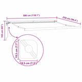 Awning White 3 x 2.5 m Metal