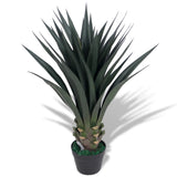 Artificial Yucca Plant with Pot 85 cm Green