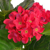 Artificial Hydrangea Plant with Pot 60 cm Red