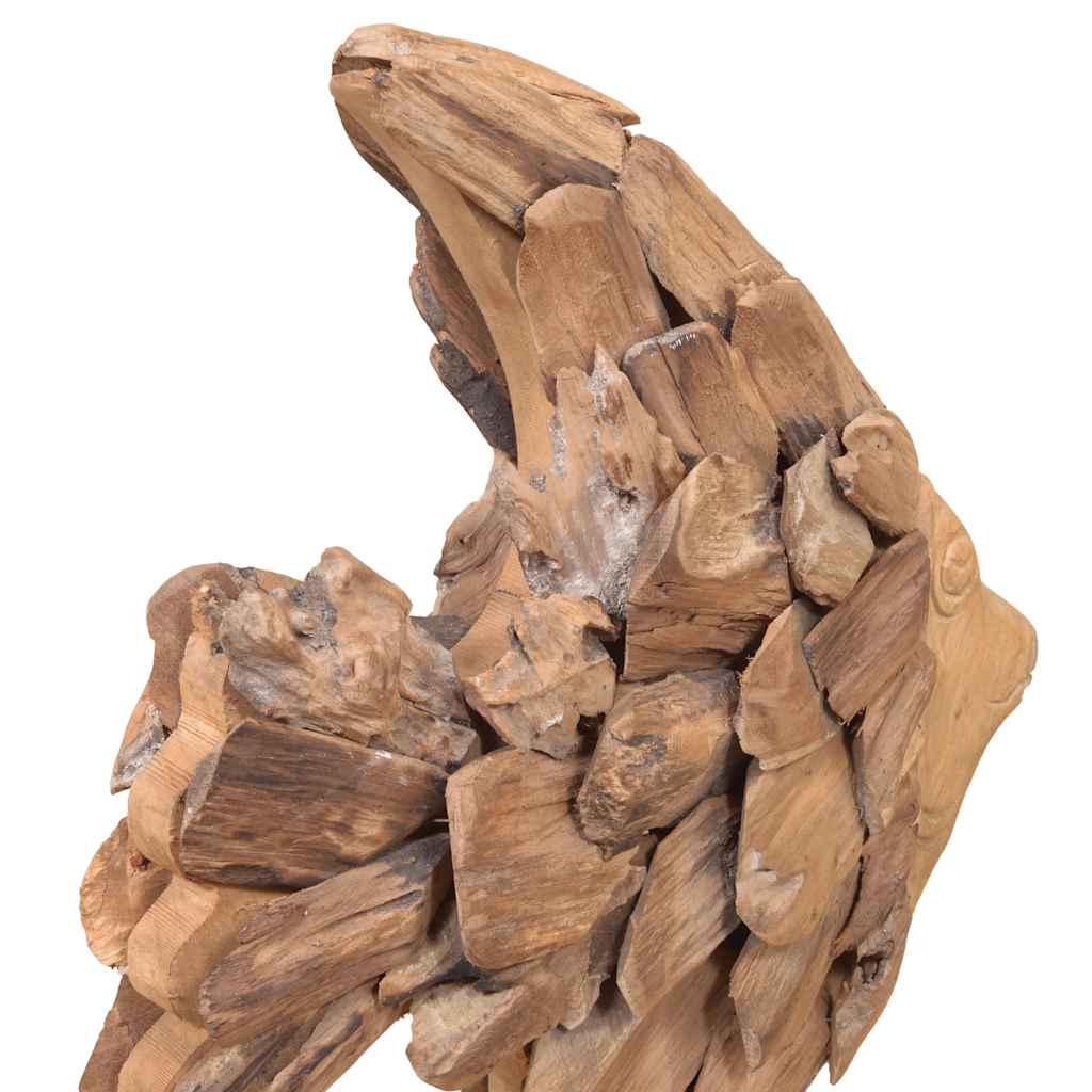 Fish Sculpture Teak 40x12x57 cm