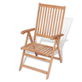 Reclining Garden Chairs 2 pcs Solid Teak Wood