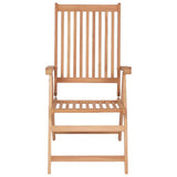 Reclining Garden Chairs 2 pcs Solid Teak Wood