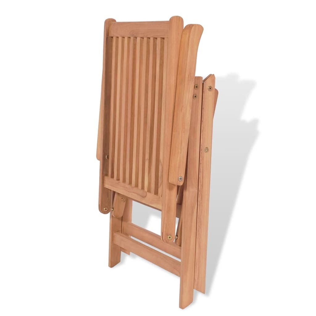 Reclining Garden Chairs 2 pcs Solid Teak Wood