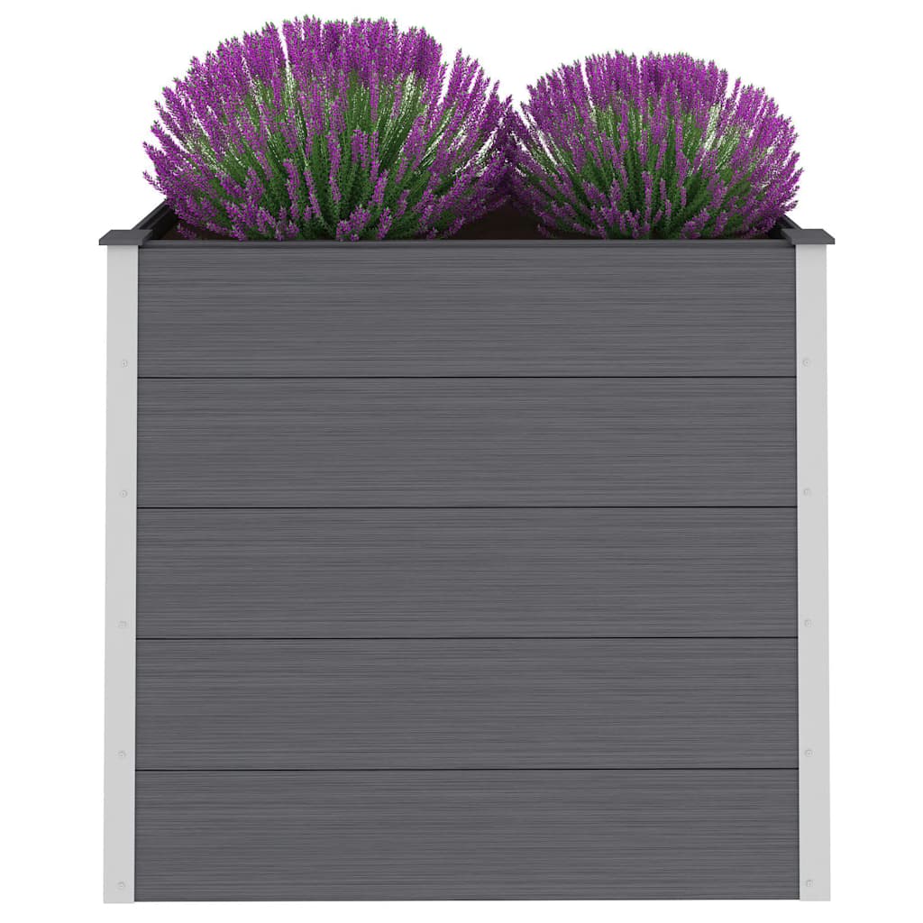 Garden Raised Bed WPC 100x50x91 cm Grey