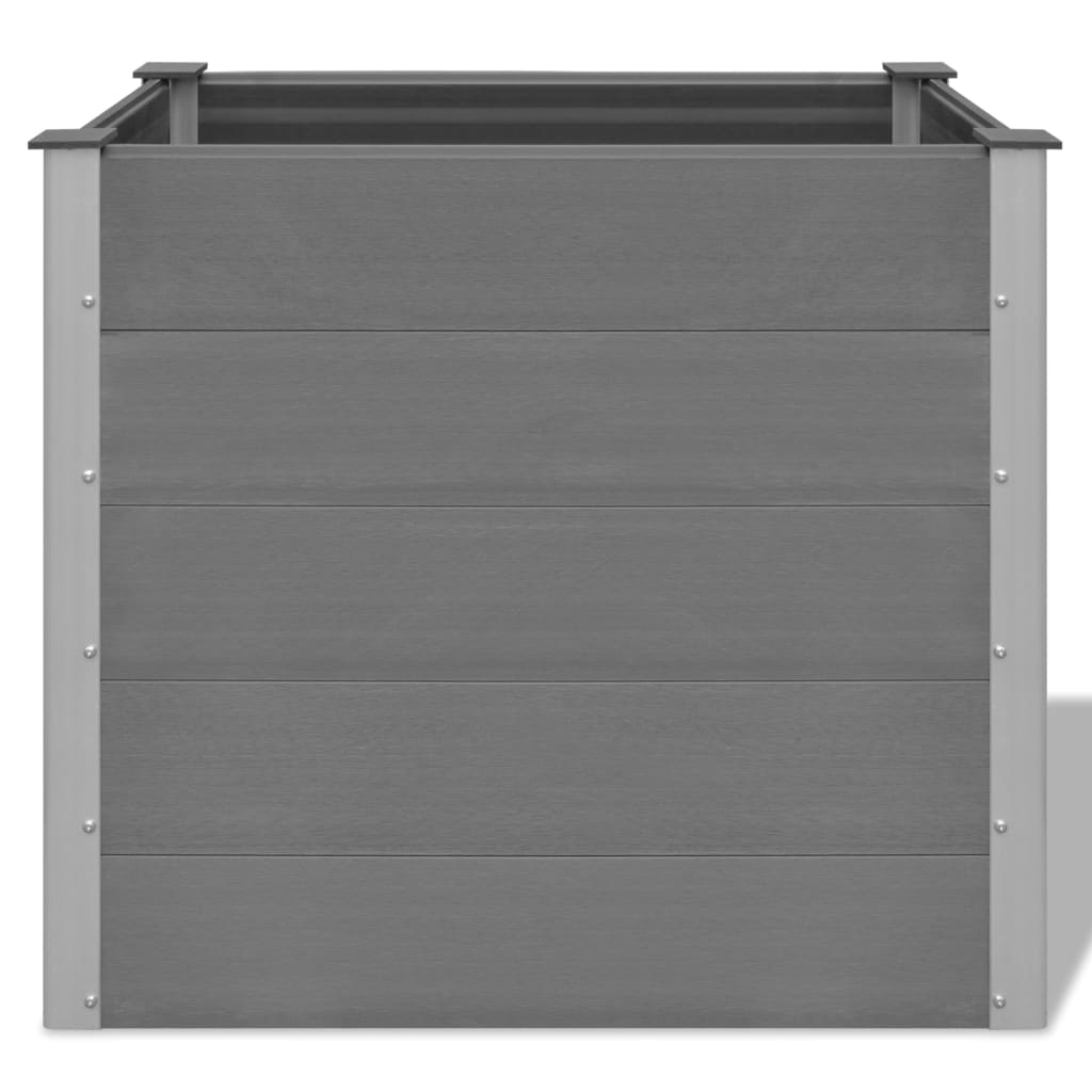 Garden Raised Bed WPC 100x50x91 cm Grey