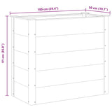 Garden Raised Bed WPC 100x50x91 cm Grey
