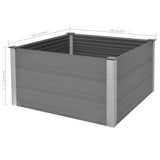 Garden Raised Bed WPC 100x100x54 cm Grey