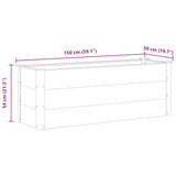 Garden Raised Bed WPC 150x50x54 cm Grey