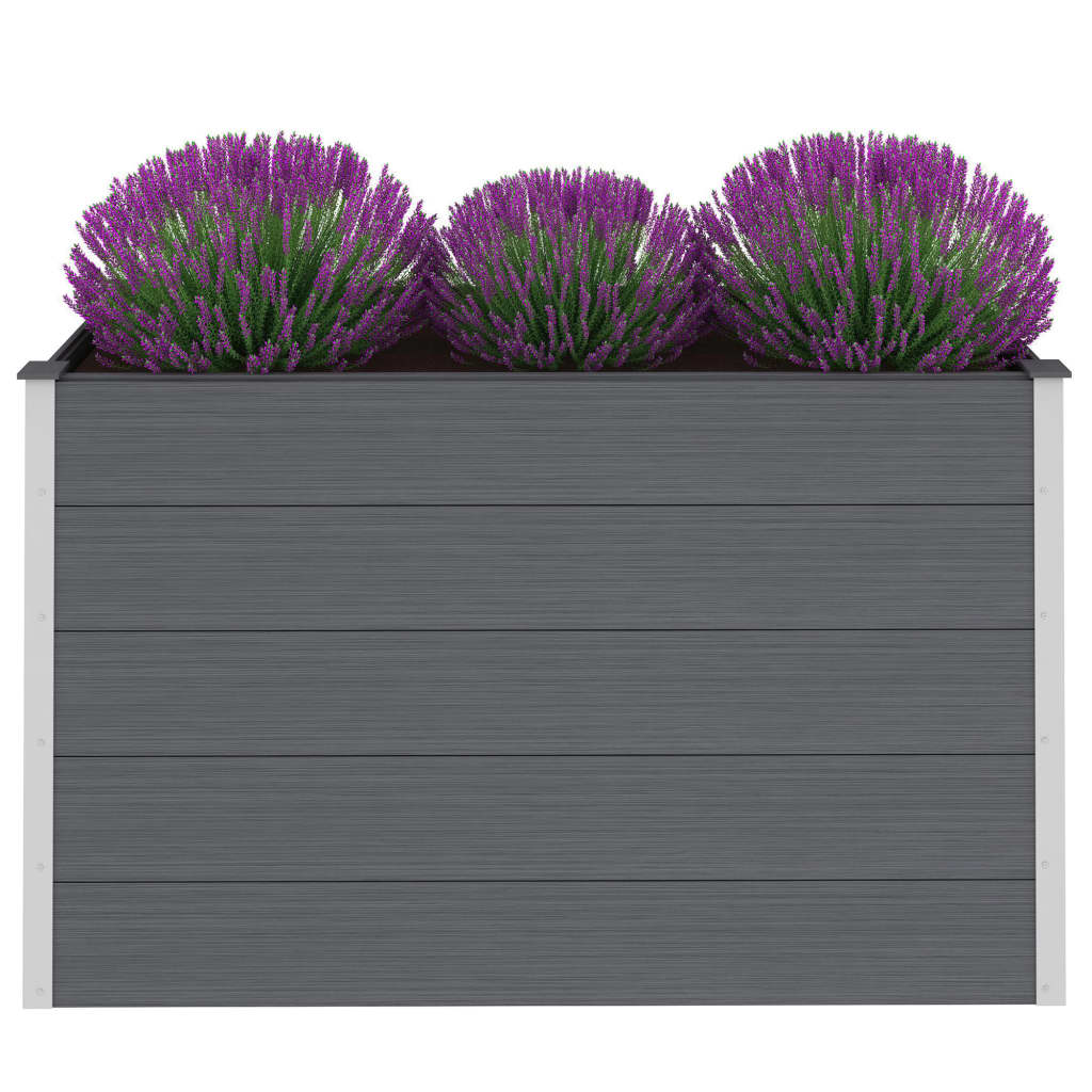 Garden Raised Bed WPC 150x50x91 cm Grey