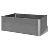 Garden Raised Bed WPC 150x100x54 cm Grey