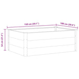 Garden Raised Bed WPC 150x100x54 cm Grey