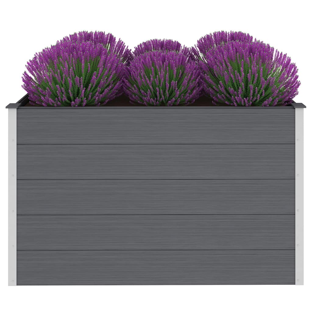 Garden Raised Bed WPC 150x100x91 cm Grey