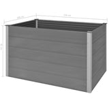 Garden Raised Bed WPC 150x100x91 cm Grey