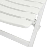 3 Piece Folding Bistro Set Plastic White