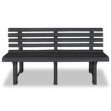 Garden Bench 145.5 cm Plastic Anthracite