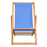 Deck Chair Teak 56x105x96 cm Blue